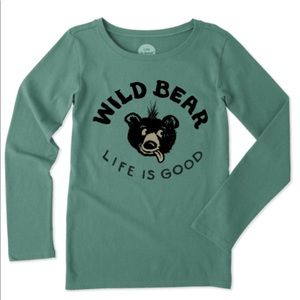 BRAND NEW Life is Good Wild Bear Long Sleeve Shirt